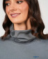 Preview: VIP turtleneck jumper – stylish protection with silver thread technology - grey-green