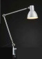 Preview: Wavesafe, Strahlenschutz, Niederfrequenzen, geschützte Kabel/Stecker/Leuchten, Arbeitsleuchte (Werkleuchte) 110 cm silber geschirmt CH Stecker mit Tisch-Klemmfuss