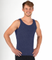 Preview: Camicia da uomo con spalline nero in cotone organico bianco a maglia argentata 30dB a 1GHz