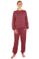 Preview: Wavesafe, 5G, Strahlenschutz, Damen Freizeit Anzug Bio-Baumwolle, Silber-Sweat Shirt Gestrick Bordeaux