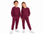 Preview: Children's Leisure Suit Organic Cotton, Silver Sweat Shirt Knitted Bordeaux