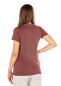 Preview: Damen T-Shirt Bordeaux Bio Baumwolle Silbergestrick 29dB bei 1GHz