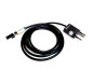 Preview: Wavesafe, 5G, radiation protection, USB connection cable for earthing laptop, printer or similar with CH plug 2m
