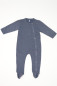 Preview: Baby Strampelhose Langarm Bio Baumwolle Silbergestrick ab 6 Mt - 2 Farben