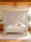 Preview: Baldaquin 210x210cm WAVESAFE filet d'argent avec dispositif de fixation 1GHz 48dB, 3.5GHz (5G) 45dB