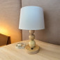 Preview: Lampe de table à abat-jour en bois de hêtre avec prise CH, hauteur 42 cm