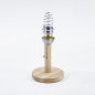 Preview: Lampe de table blindée, bois de hêtre, 31cm prise suisse crème