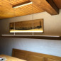 Preview: Luminaire suspendu blindé en noyer sans scintillement LED