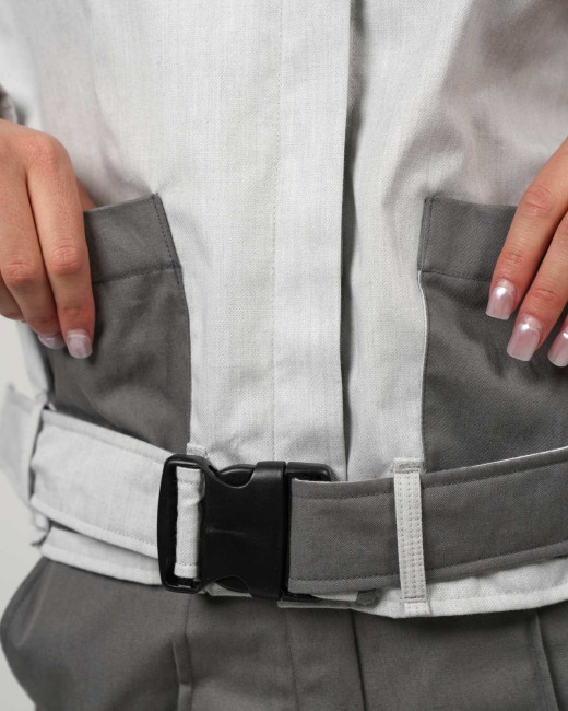 Crop Jacke VIP – Stil trifft Strahlenschutz - Hellgrau