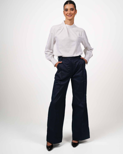 Preview: Pantaloni Marlene VIP – Eleganza con protezione 5G integrata - Blu marino