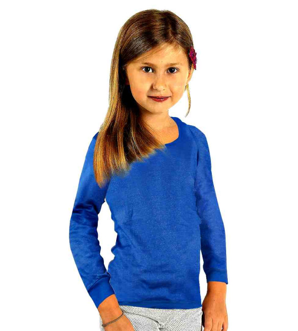 Wavesafe, 5G, Strahlenschutz, Kinder Sweat Shirt Bio-Baumwolle, Silber-Sweat Shirt Gestrick Royalblau
