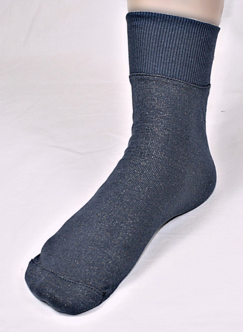 Abschirm Socken aus Sweatshirt Stoff Silber und Bio Baumwolle 25dB bei 3.5GHz