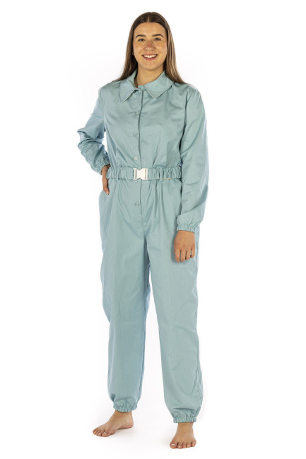 Protection contre les radiations, 5G, protection contre les radiations, robe pantalon femme (combinaison de protection) coton, polyester et acier inoxydable 37dB à 3,5GHz