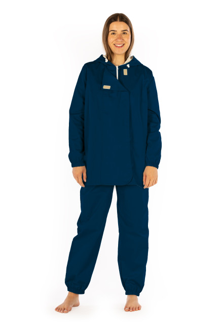 Wavesafe, 5G, protection contre les radiations, combinaison de protection (Overall) 2 pièces avec capuche - coton, polyester et acier inoxydable 37dB à 3.5GHz