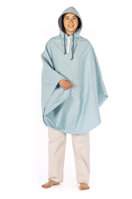 Poncho in cotone, poliestere e acciaio inox con cappuccio 37dB a 3,5GHz