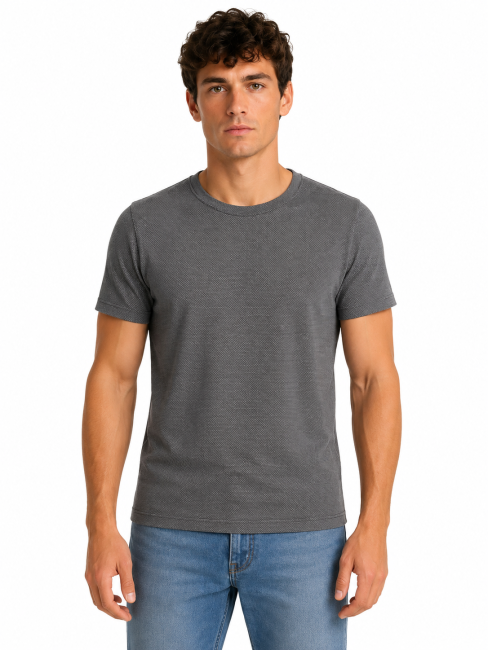 Wavesafe, 5G, Strahlenschutz, Herren T-Shirt Anthrazit Bio Baumwolle mit Silber 32dB bei 1GHz