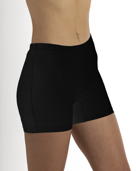 Wavesafe, 5G, Strahlenschutz, Damen Panty schwarz Bio Baumwolle mit Silbergestrick