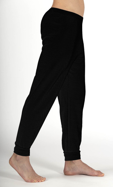 Wavesafe, 5G Strahlenschutz, Herren Legging schwarz Bio Baumwolle mit Silbergestrick