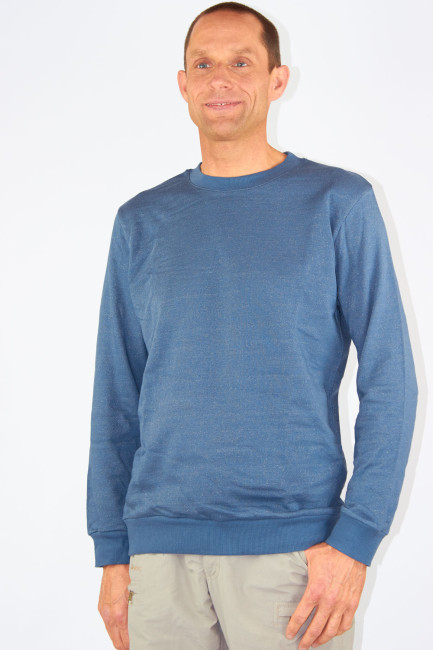 Men's Sweatshirt, Organic Cotton, Silver Sweatshirt, Knit, 31 dB at 1 GHz - 3 Colors