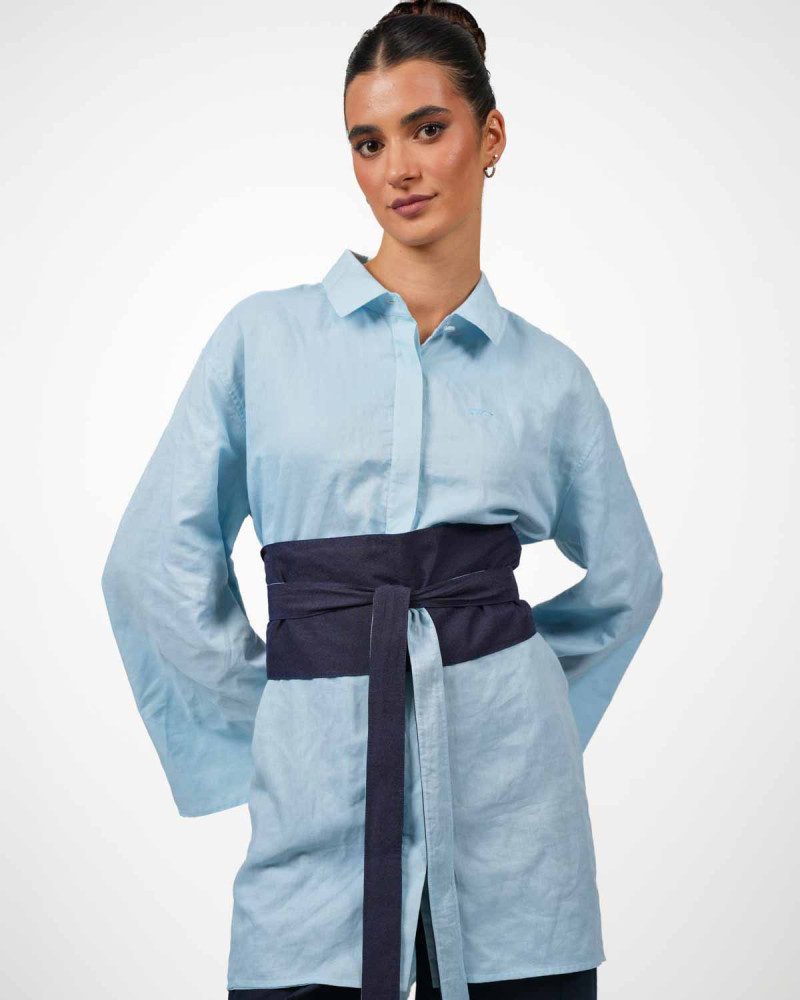 Camicetta oversize VIP – Protezione elegante con Swiss Shield Ventus - azzurro