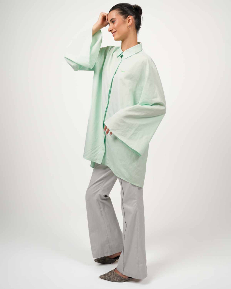 Oversize-Bluse VIP Swiss Shield Max Wear – Eleganz mit 5G-Schutz - Mintgrün