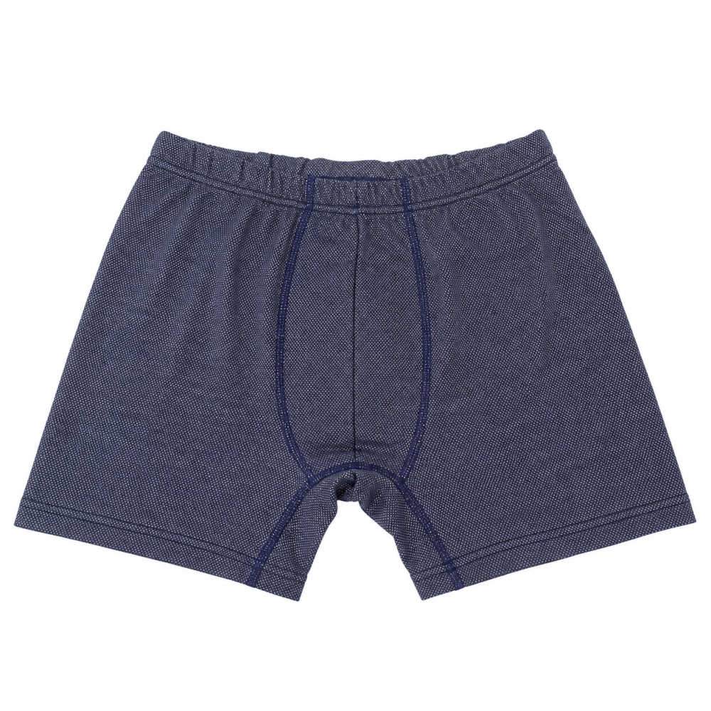 Men's Boxer Shorts black organic cotton with silver knit 30dB at 1GHz