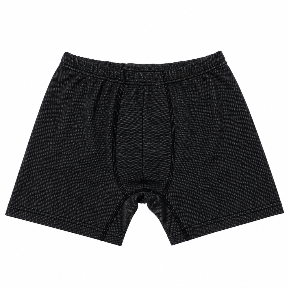 Wavesafe, 5G, Radiation Protection, Men's Boxer Shorts Black Organic Cotton with Silver Knit