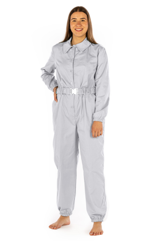 Abito pantalone da donna (tuta di protezione) Cotone, poliestere e acciaio inossidabile 37dB a 3.5GHz