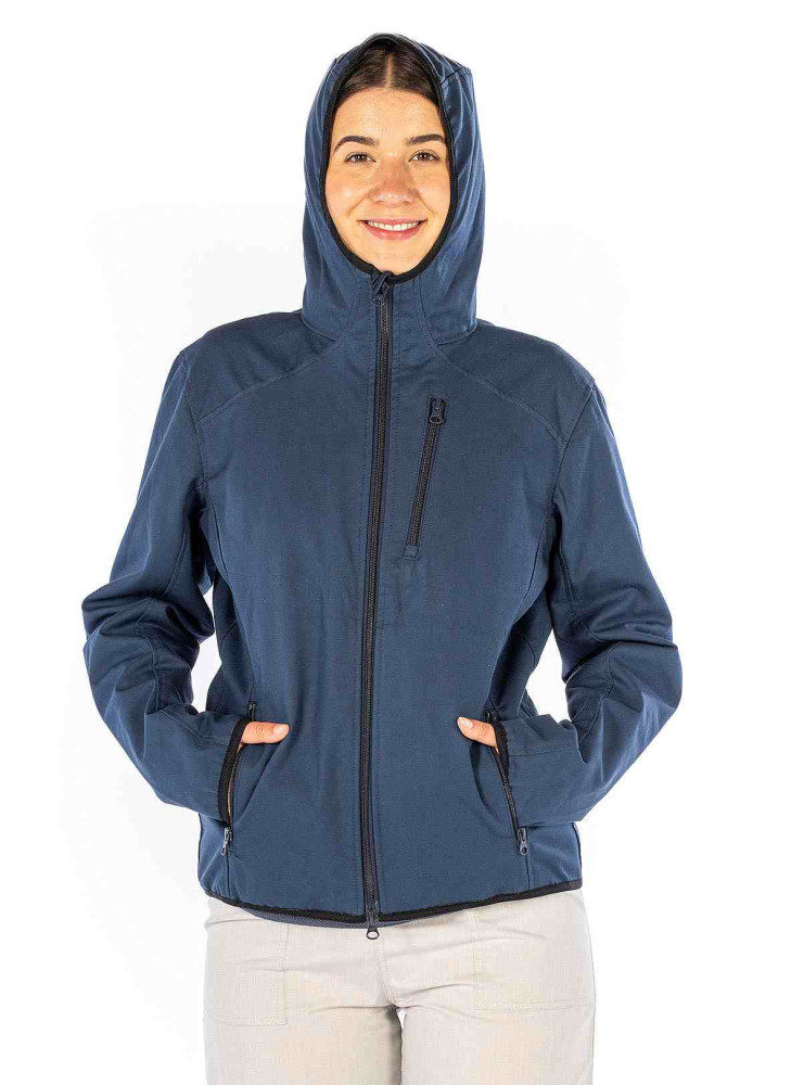 Veste pour femmes Tissu extérieur en coton bio hydrofuge, doublure : High Safe 50dB à 5G (3.5GHz)