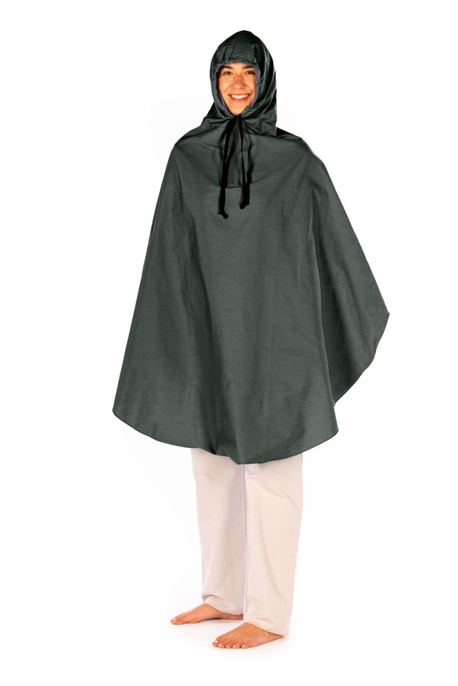 Poncho in cotone, poliestere e acciaio inox con cappuccio 37dB a 3,5GHz