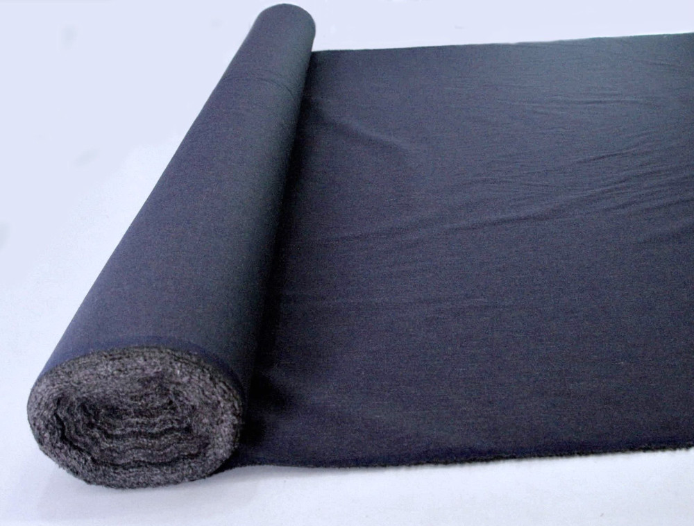 Wavesafe, 5G, protezione dalle radiazioni, tessuto a metraggio filato in acciaio inox blu scuro Prezzo per 1m - larghezza rotolo min. 1m 150cm 37dB a 3,5GHz
