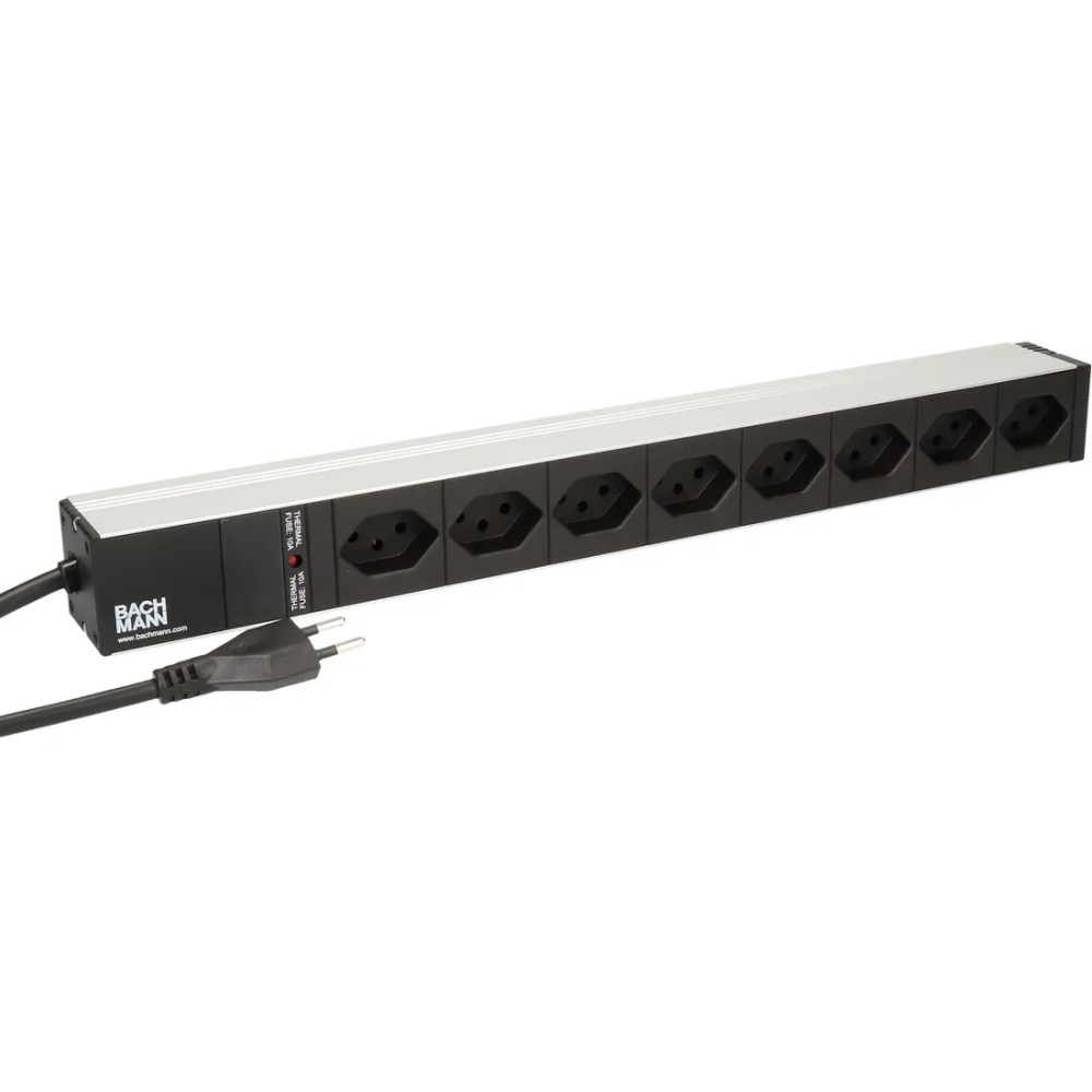 Shielded Power Strip with 8 sockets for Swiss plugs