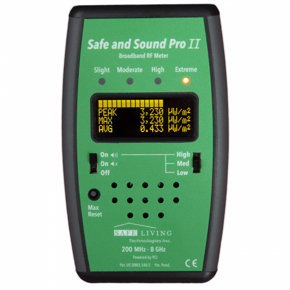 Wavesafe, 5G, Strahlenschutz, Messgerät Safe & Sound Pro II Hochfrequenz