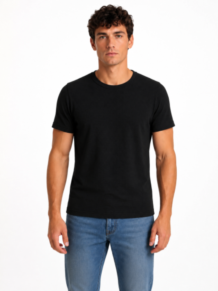 Wavesafe, 5G, protezione dalle radiazioni, gilet da uomo a manica corta in cotone organico nero con lavorazione a maglia argentata