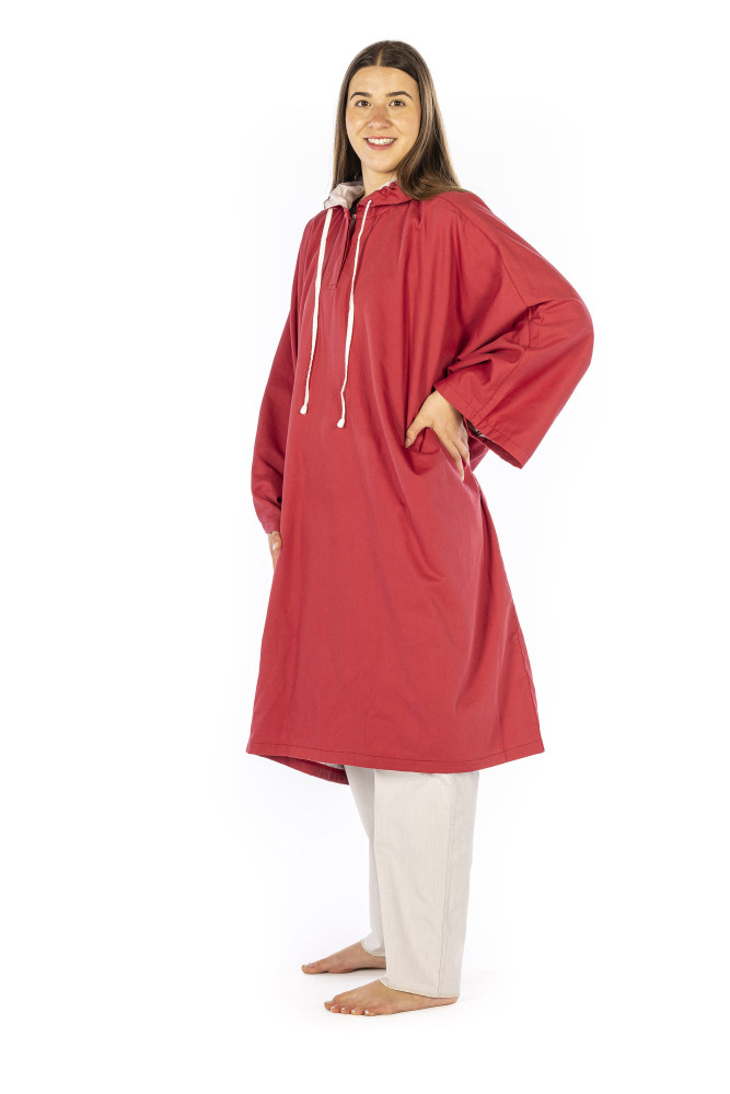 Poncho bio-satin con cappuccio foderato con Extreme Safe 82dB a 3,5GHz