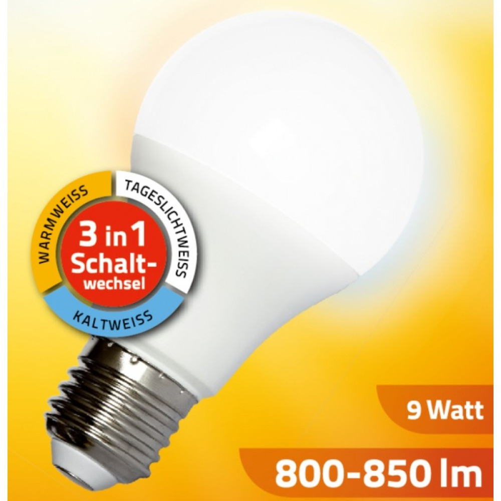 LED bulb flicLED bulb flickerfree PureZ E27 9W matt Tricolorkerfree