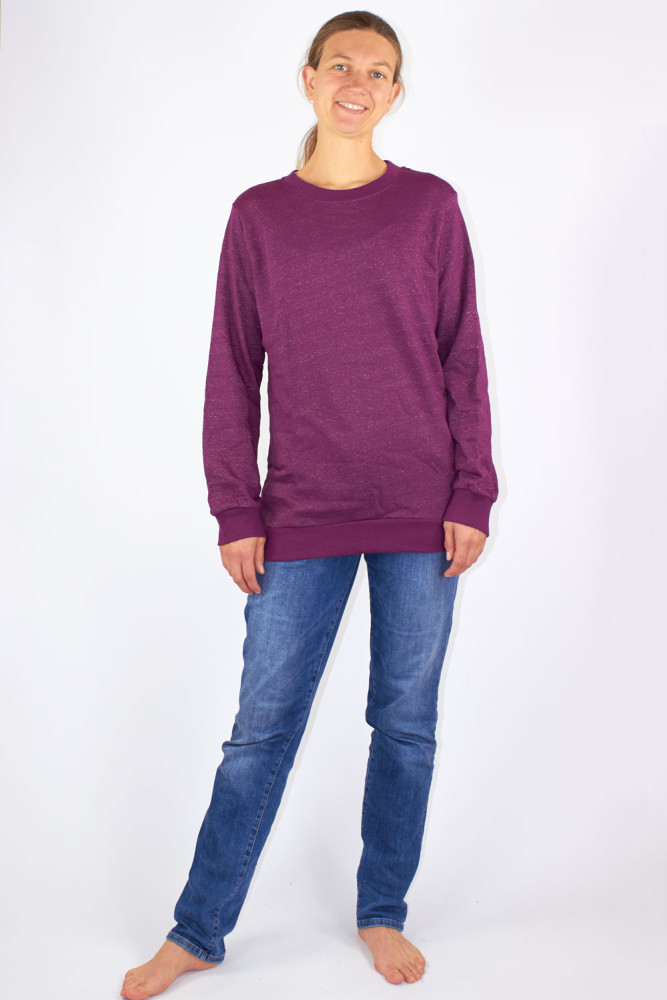 Wavesafe, 5G, protezione dalle radiazioni, camicia da donna in cotone organico, argento, maglia Bordeaux