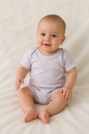 Wavesafe, 5G, Radiation Protection, Baby Bodysuit Short Sleeve White Organic BW Silver Knitted