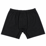 Men's Boxer Shorts black organic cotton with silver knit 30dB at 1GHz