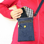 Handytasche Jeans 16.5x21.5cm mit Extreme Safe gefüttert zur Abschirmung gegen den Körper 82dB bei 3.5GHz