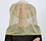 Chapeau avec protection faciale - coton bio doublé avec Extreme Safe (72dB à 3.5GHz) - Silver Net (45dB à 3.5GHz)