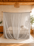 Baldaquin 210x210cm WAVESAFE filet d'argent avec dispositif de fixation 1GHz 48dB, 3.5GHz (5G) 45dB
